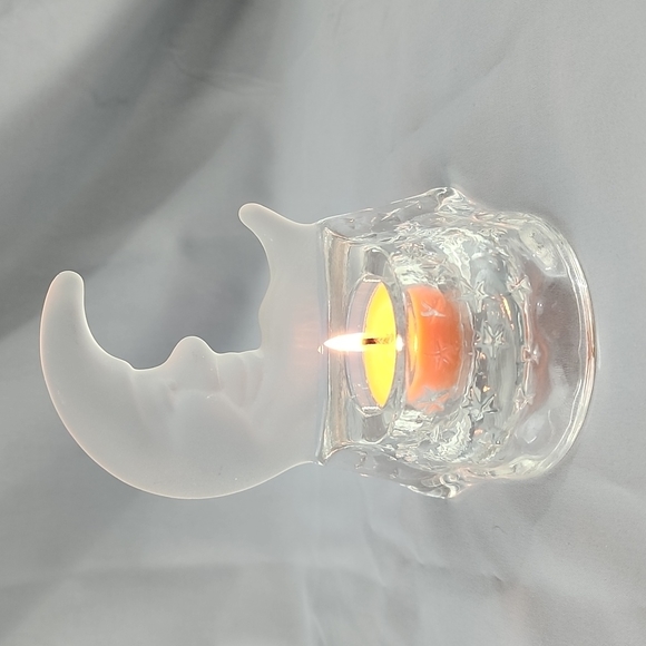 Half Moon Glass Candle Holder - Picture 2 of 11